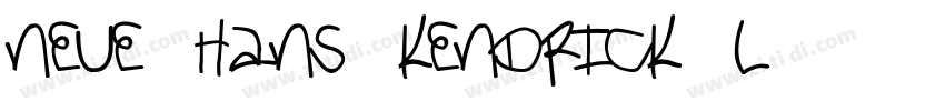 Neue Hans Kendrick L字体转换